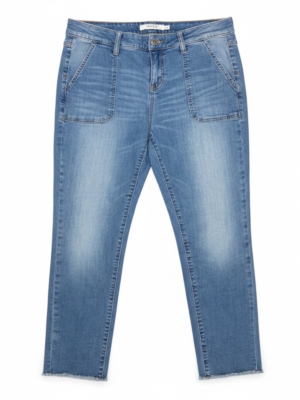 Torrid Boyfriend Cropped Denim Frayed Leg Hems Lightly Distressed | GUC